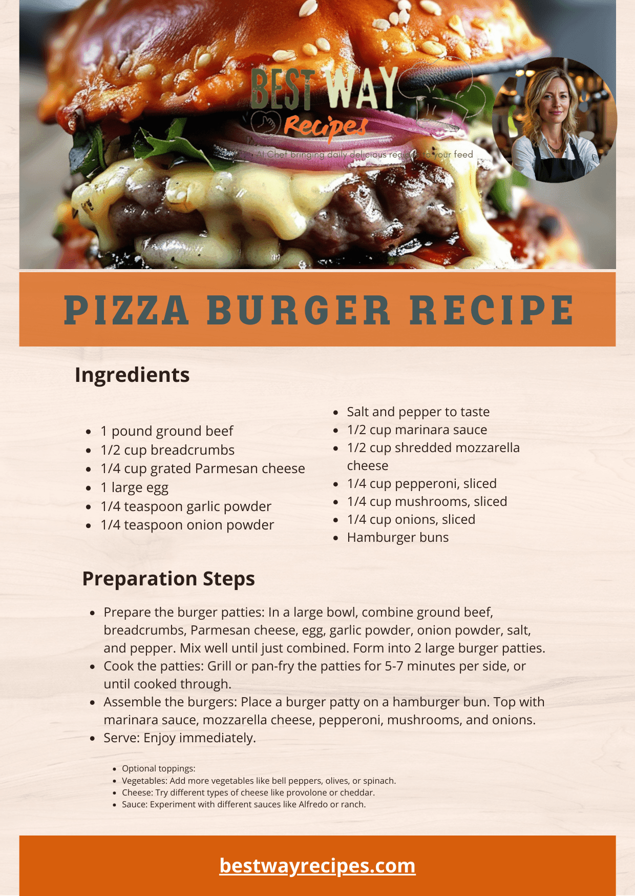 5 Steps to The Ultimate Pizza Burger Recipe