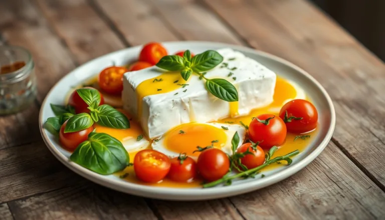 15-Minute Baked Feta Eggs Recipe – Easy Breakfast