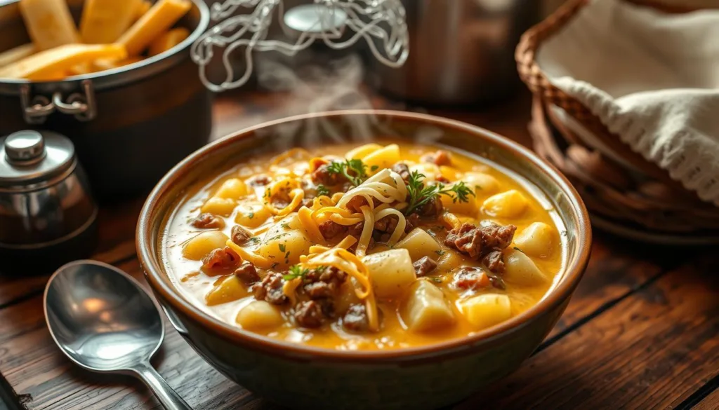 Creamy Cheesy Hamburger Potato Soup | Easy Recipe Creamy Cheesy Hamburger Potato Soup | Easy Recipe