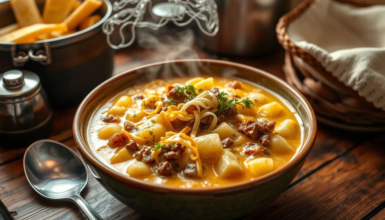 Creamy Cheesy Hamburger Potato Soup | Easy Recipe Creamy Cheesy Hamburger Potato Soup | Easy Recipe