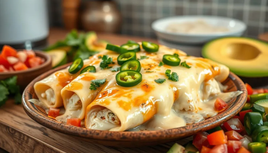 white chicken enchiladas