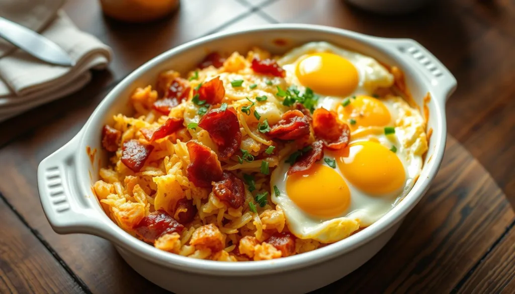 Easy Bacon Egg and Hashbrown Casserole