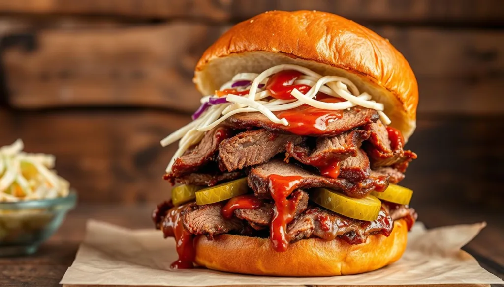 delicious brisket sandwich