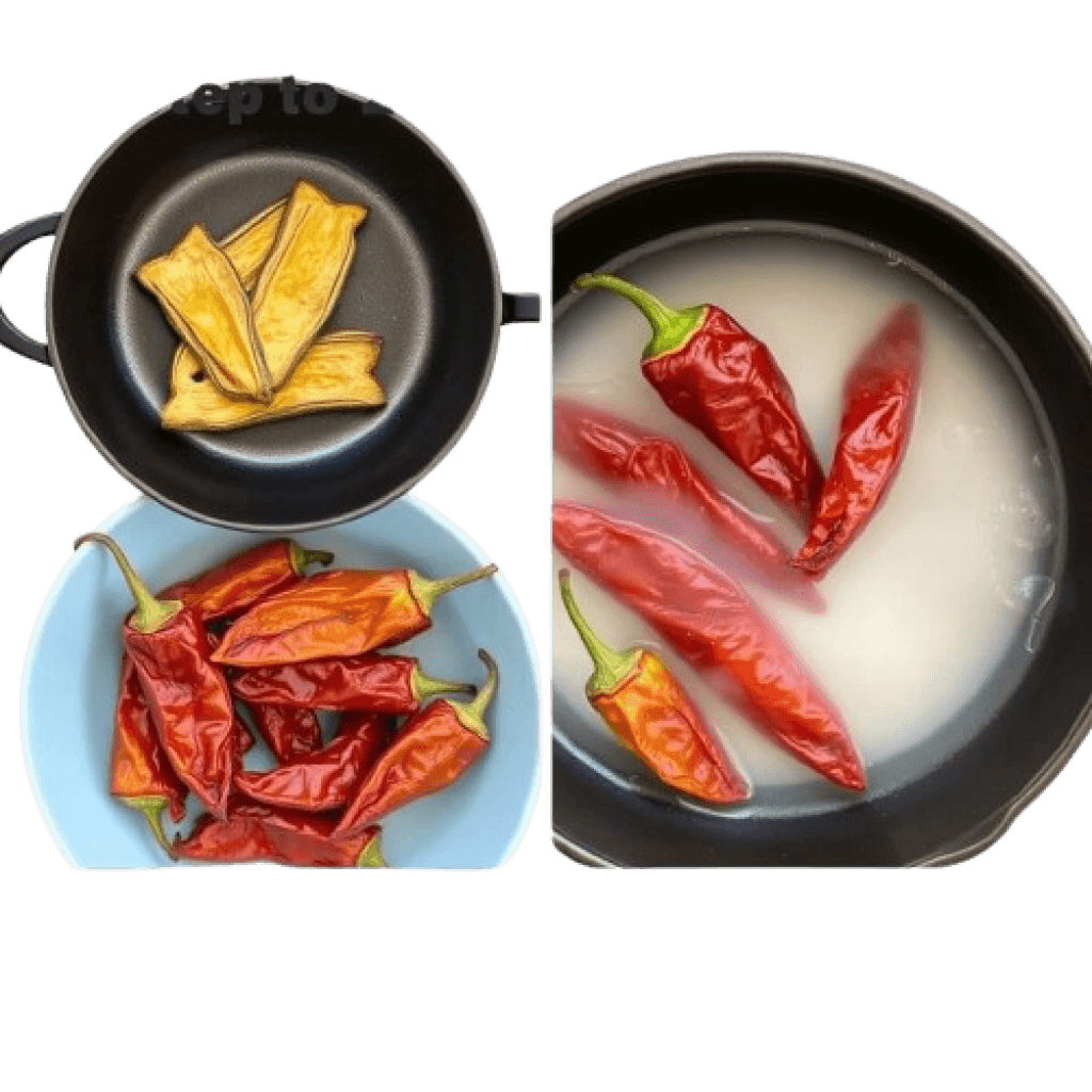 Toast and Soak the Chiles