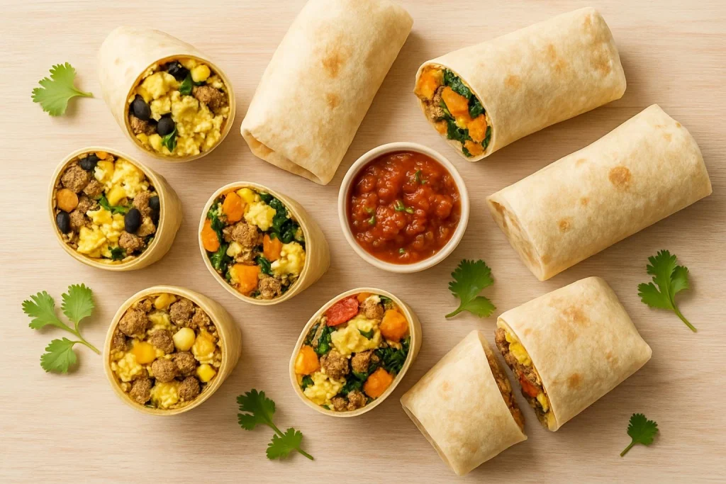 meal prep breakfast burritos