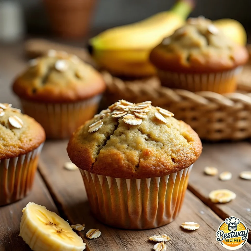 Healthy Banana Oat Muffins