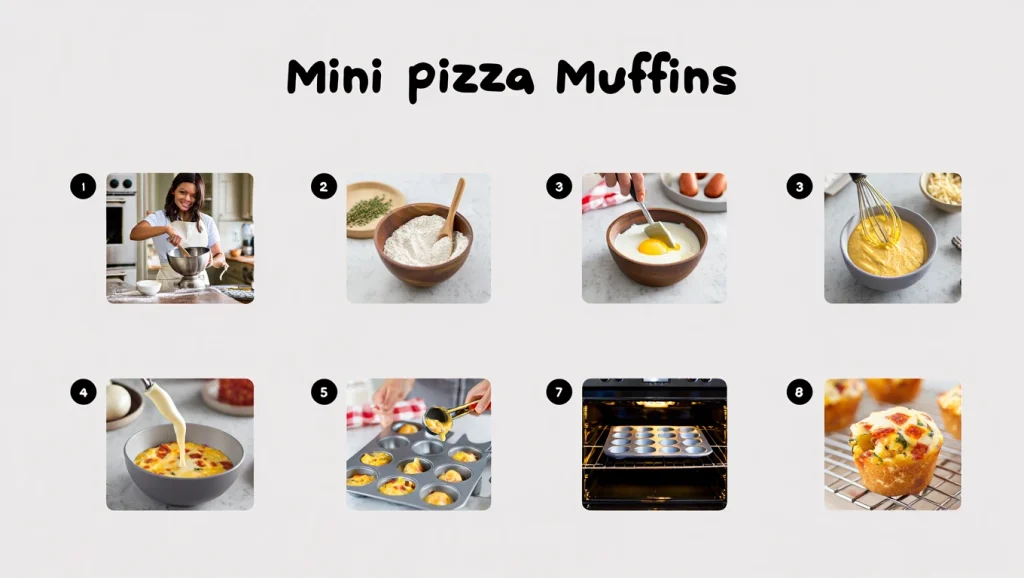 Mini Pizza Muffins steps