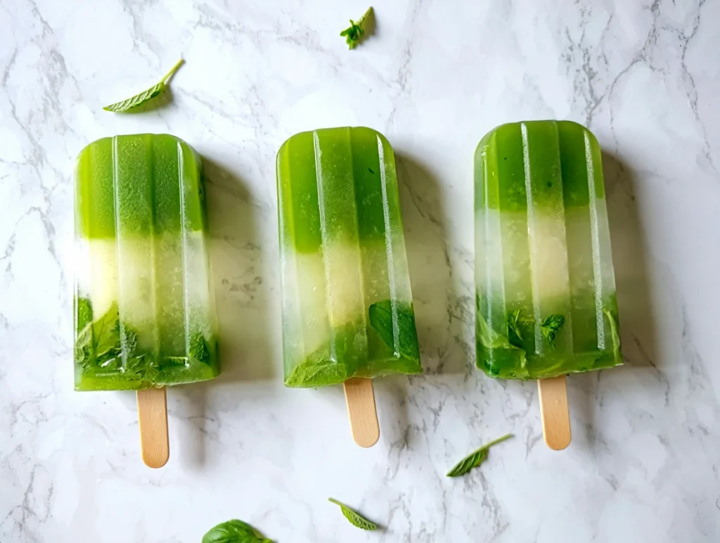 Frozen Detox Wellness Pops Refreshing frozen detox popsicles with natural layers and herbs