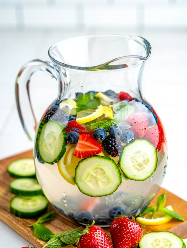 Infused Detox Water Refreshing infused water with cleansing fruits and herbs