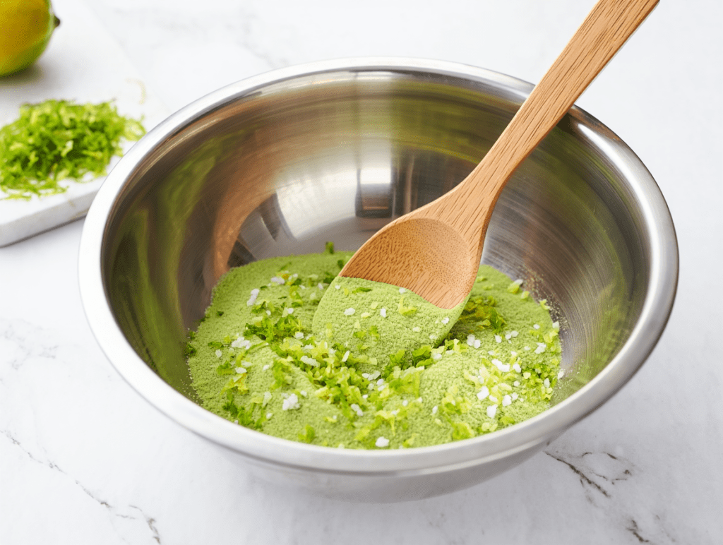 Step 5 Final Mixing Combining all ingredients to create the final watermelon lime salt