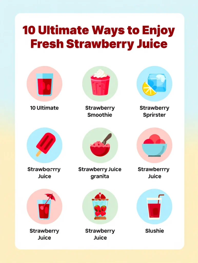 Ways Infographic 10 creative ways to enjoy fresh strawberry juice