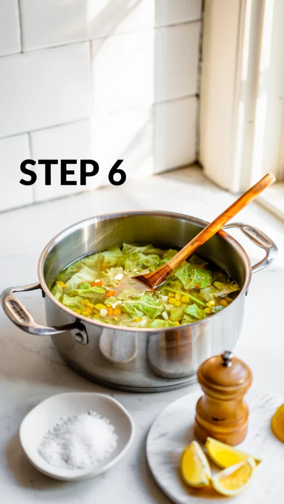 Step 6 Season & Adjust Step 6 Taste and adjust with salt, pepper, and a splash of acid