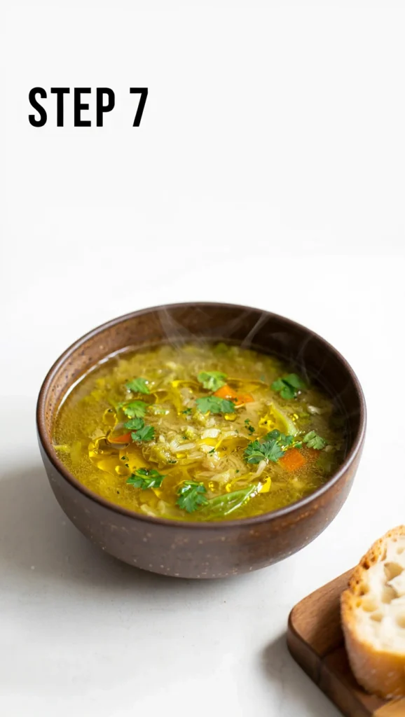 Step 7 Rest & Serve Step 7 Rest 5 minutes, then serve in warm bowls